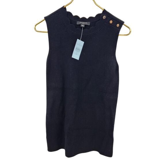 Ann Taylor Sweaters - New NWT Ann‎ Taylor Petite Black Sleeveless Sweater Shirt Top Size Small Petite